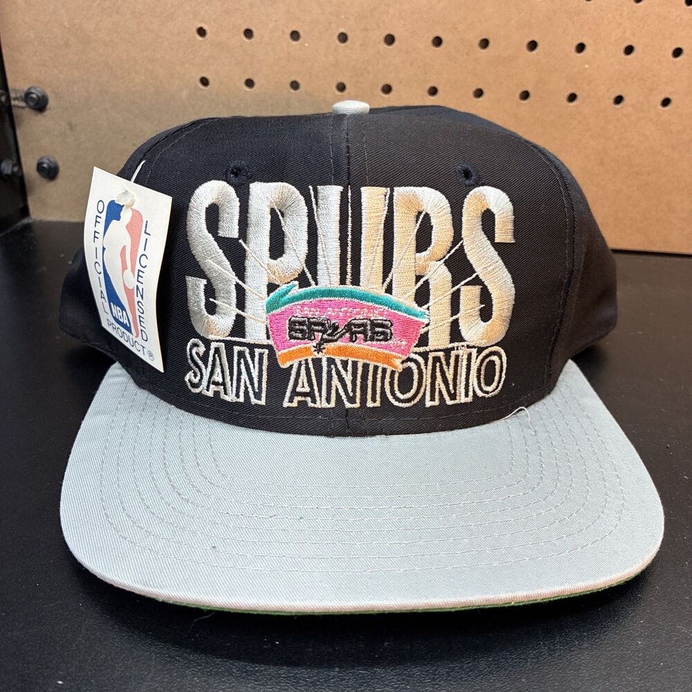 Vintage San Antonio Spurs Hat AJD Signature Snapback Cap 90s NBA Fiesta Graphics